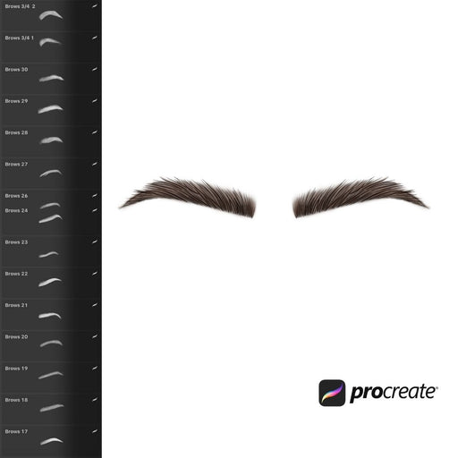 Eyebrows Procreate Stamps