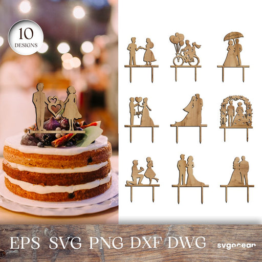 Wedding Cake Toppers - Svg Ocean