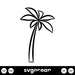 Simple Palm Tree Svg - Svg Ocean