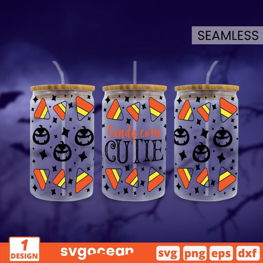 Halloween Can Glass Wrap SVG - Svg Ocean
