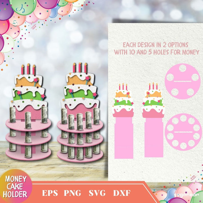 Birthday Money Cake SVG - svgocean