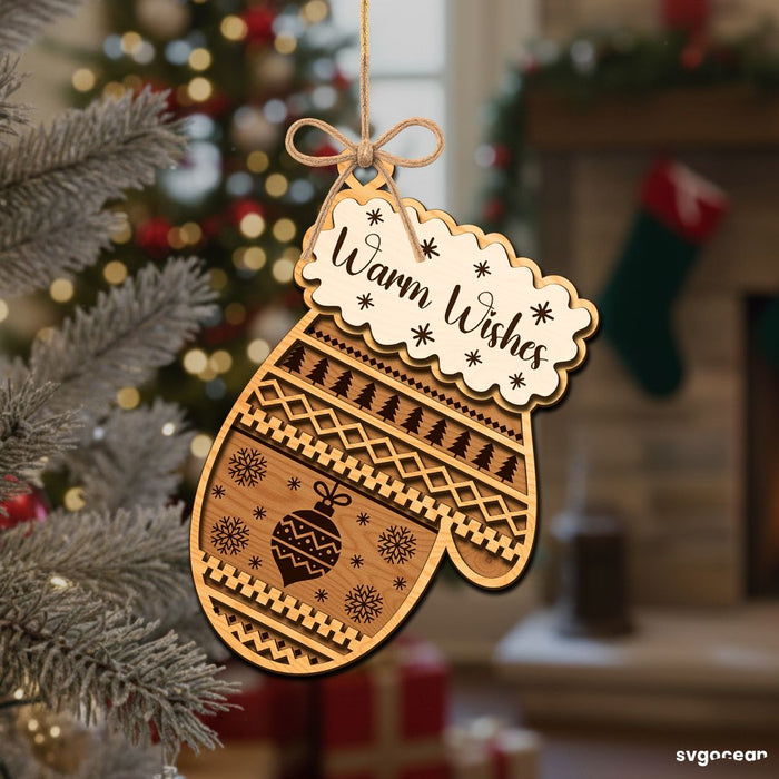 Christmas Mitten Ornaments SVG Bundle - Svg Ocean