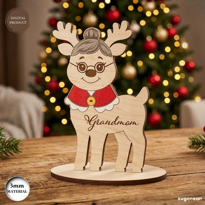 Christmas Reindeer Family SVG Bundle - Svg Ocean
