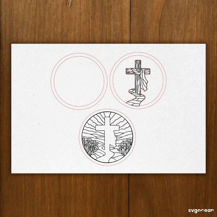 Nativity Stained Glass Door Sign Bundle - Svg Ocean