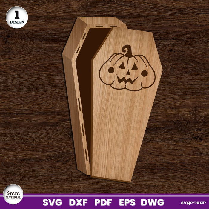 Halloween Coffin Gift Boxes Laser Cut - Svg Ocean