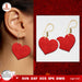 Valentine's Hearts Earrings Laser Cut - Svg Ocean