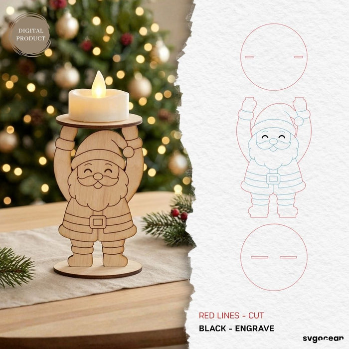 Christmas Character Candle Holders SVG Bundle - Svg Ocean