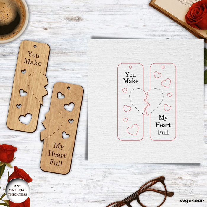 Valentine's Day Couple Bookmarks SVG Bundle - Svg Ocean