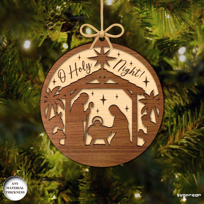 Nativity Scene Ornament Bundle - Svg Ocean