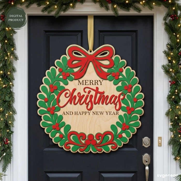 Christmas Door Sign Svg Bundle - Svg Ocean