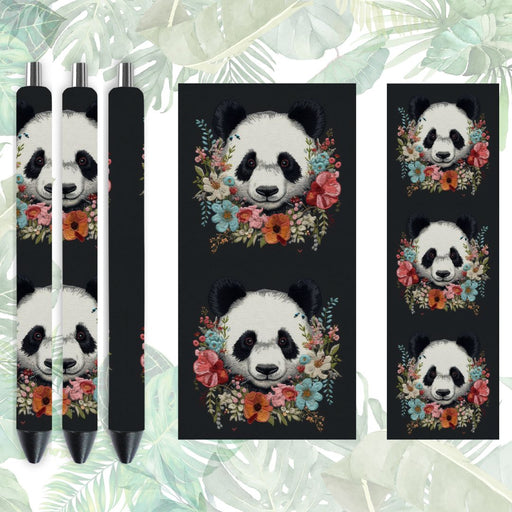 Embroidery Panda Pen Wrap - svgocean