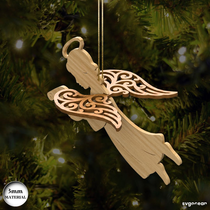 3D Christmas Angels Ornament Bundle - Svg Ocean