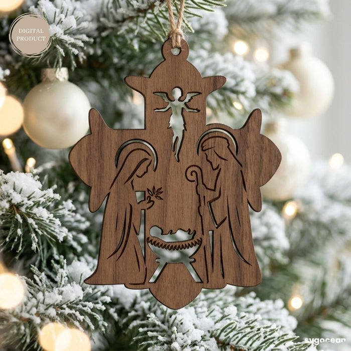 Nativity Cross Ornaments SVG Bundle - Svg Ocean