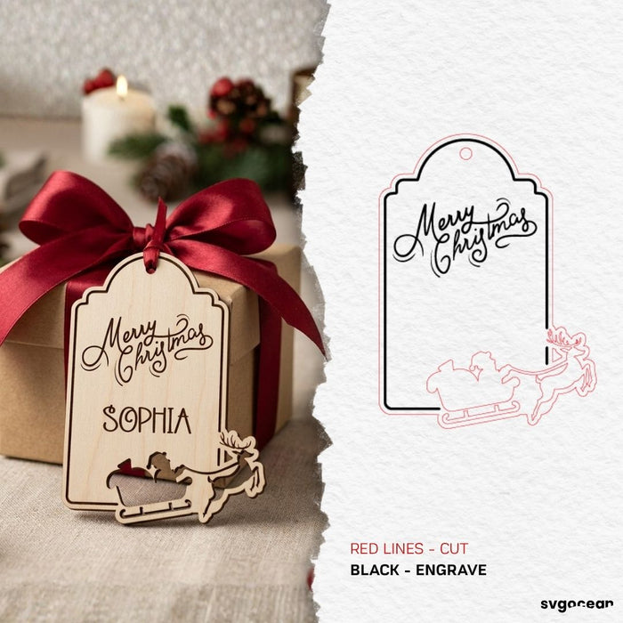 Christmas Gift Tag SVG Bundle
