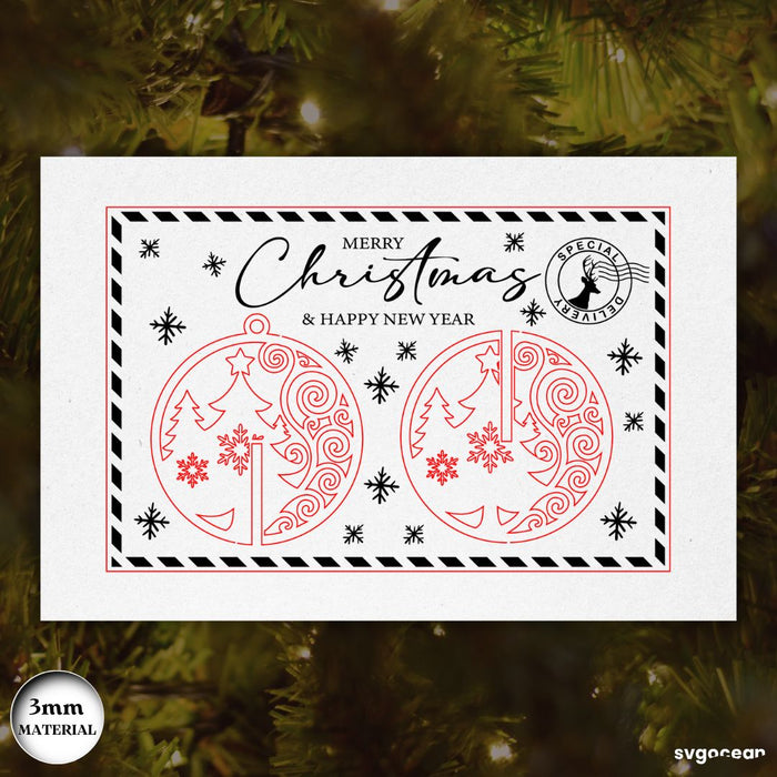 3D Christmas Cards Ornament SVG Bundle - Svg Ocean