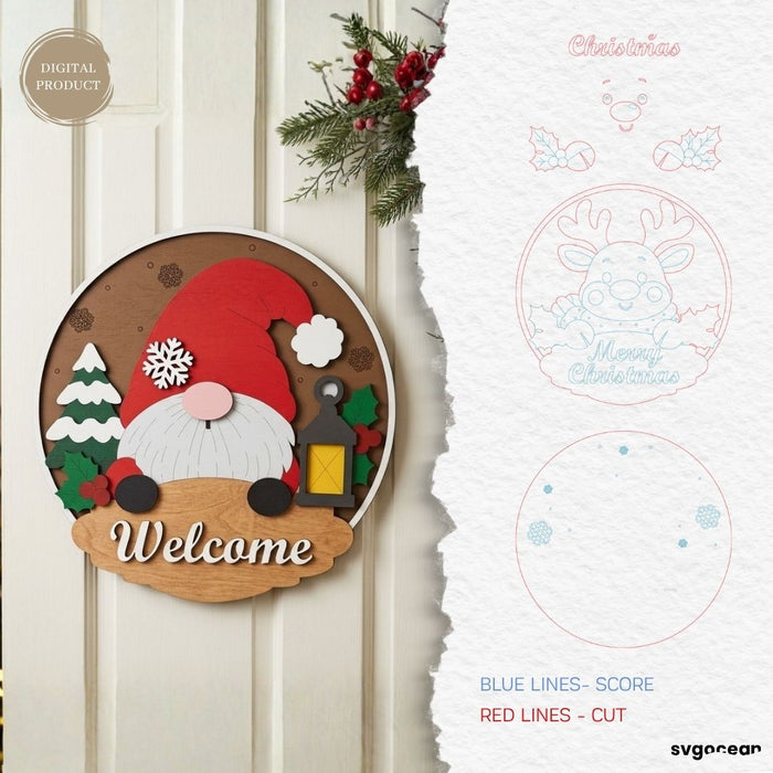 Christmas Welcome Door Signs SVG Bundle - Svg Ocean