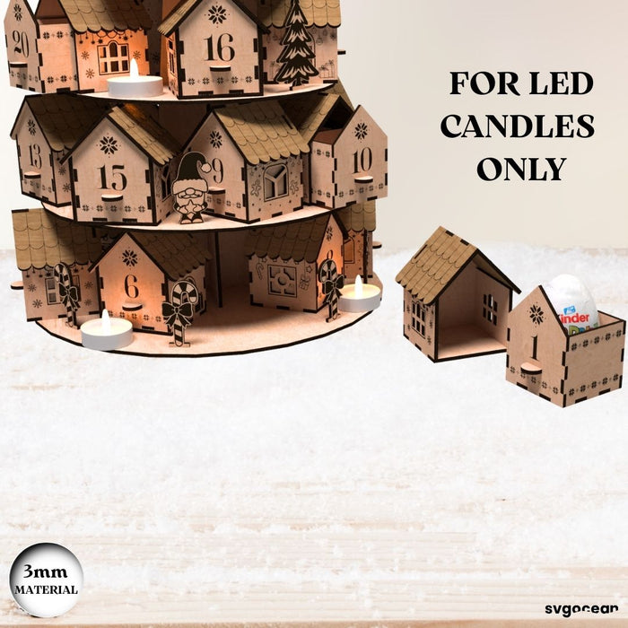Christmas Advent Calendar Village SVG - Svg Ocean