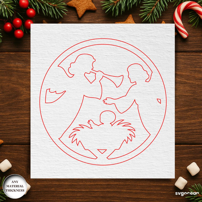 Nativity Coffee Coasters SVG Bundle - Svg Ocean