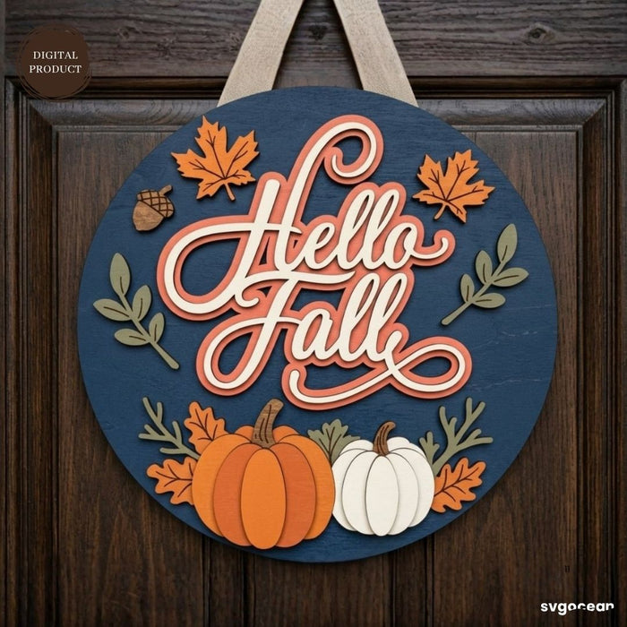 Fall Door Hanger Laser Cut Bundle - Svg Ocean