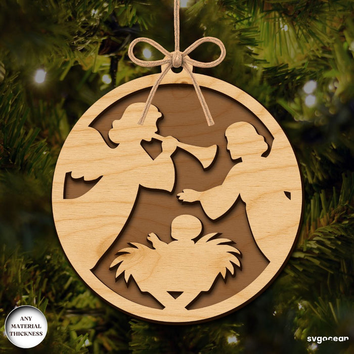 Christmas Nativity Ornament Bundle - Svg Ocean