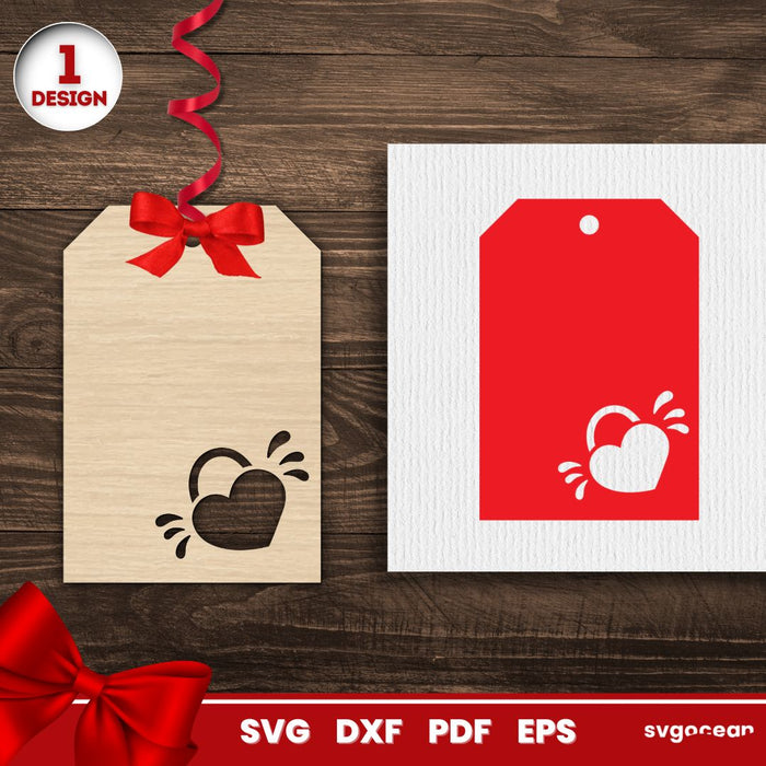 Valentines Day Gift Tags Svg - SVG Ocean