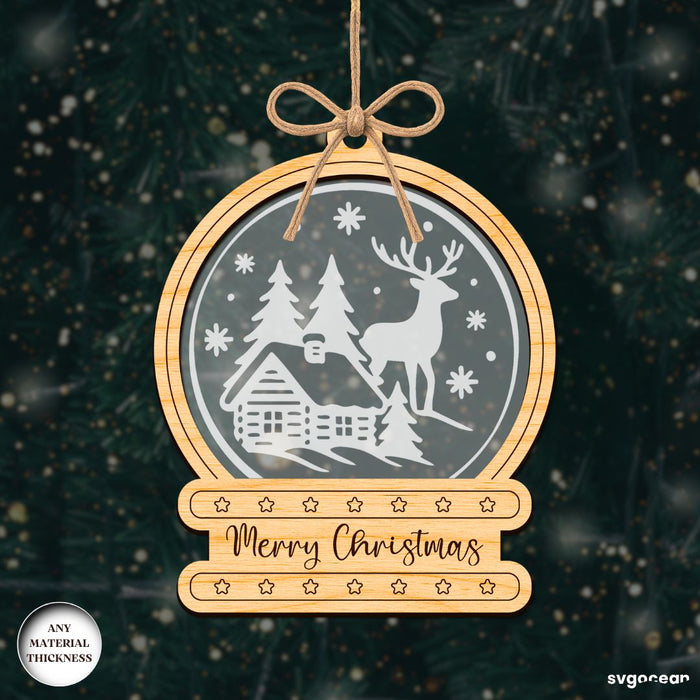 Christmas Snowglobe Ornaments SVG Bundle - Svg Ocean