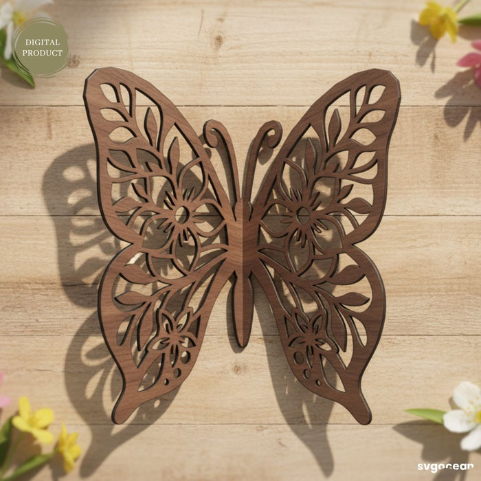 3D Floral Butterflies SVG Bundle - Svg Ocean