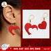 Valentine's Hearts Earrings Laser Cut - Svg Ocean