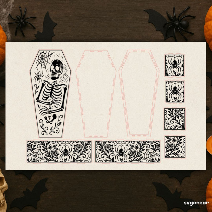 Halloween Coffin Candy Box Bundle - Svg Ocean