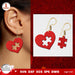 Valentine's Hearts Earrings Laser Cut - Svg Ocean