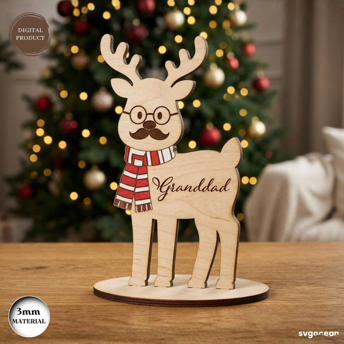 Christmas Reindeer Family SVG Bundle - Svg Ocean