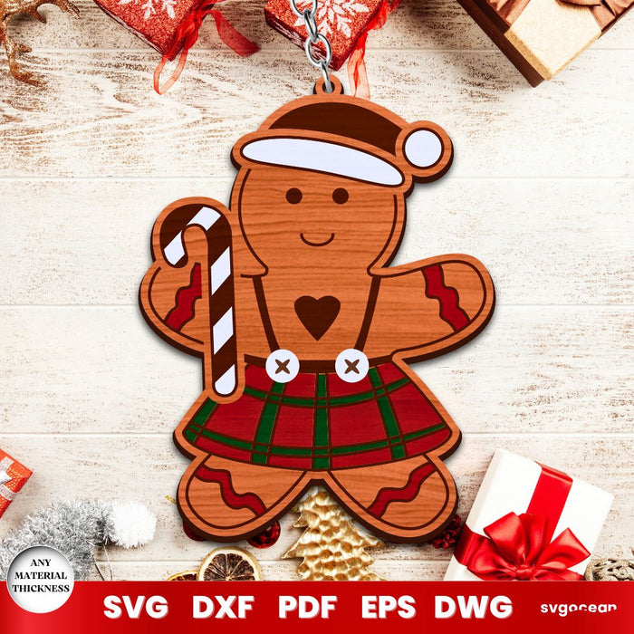 Gingerbread Man Christmas Ornaments - Svg Ocean