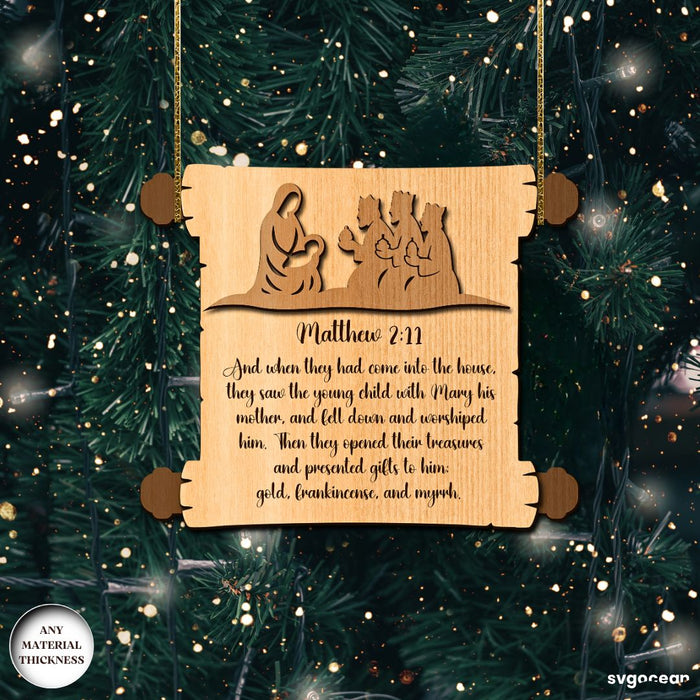 Nativity Scroll Ornaments SVG Bundle - Svg Ocean