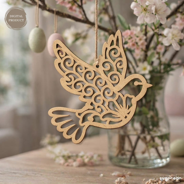 Spring Bird Ornaments Laser Cut Bundle - Svg Ocean