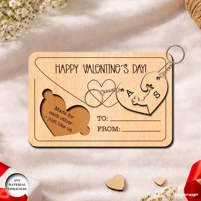 Valentine's Day Couple Keychains SVG Bundle - Svg OCean