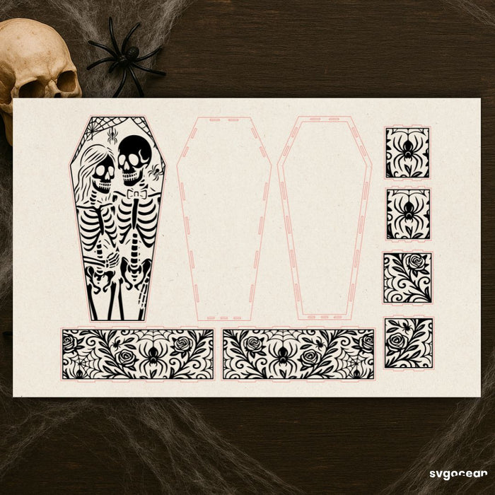 Halloween Coffin Candy Box Bundle - Svg Ocean