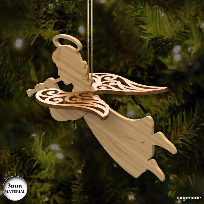 3D Christmas Angels Ornament Bundle - Svg Ocean