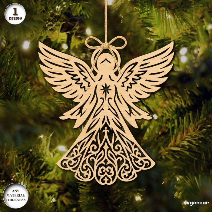 Christmas Angels Ornament Bundle - Svg Ocean