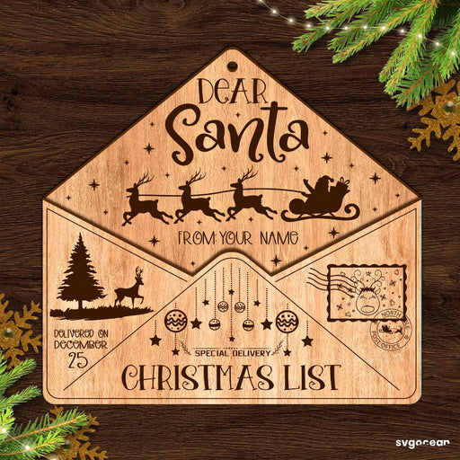 Letter to Santa Envelope Laser Cut - Svg Ocean