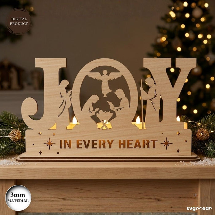 Nativity Candle Holder SVG Bundle - Svg Ocean