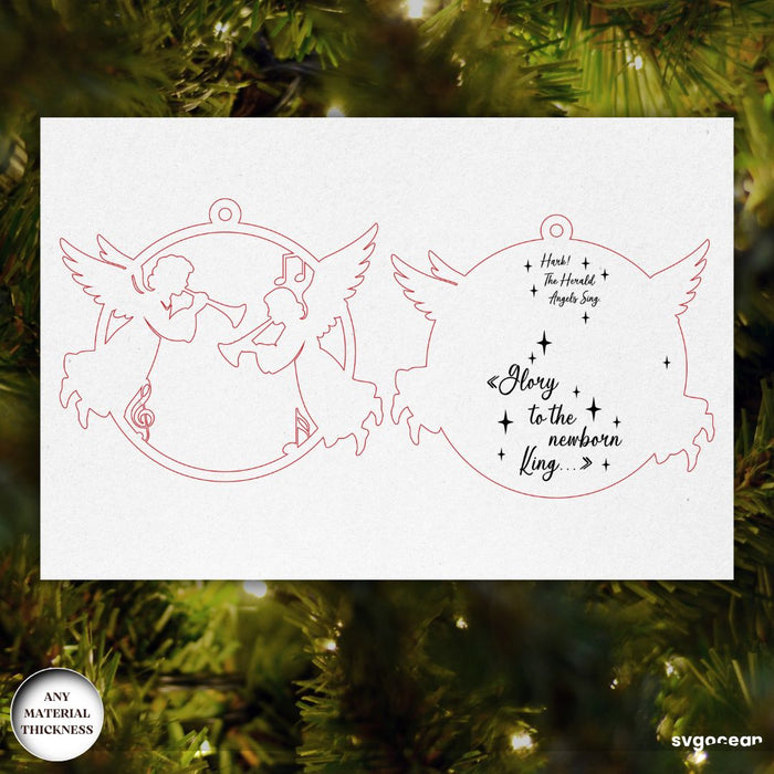 Round Nativity Ornaments Laser Cu - Svg Oceant