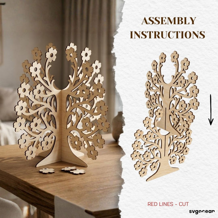 3D Family Tree Stand SVG Bundle