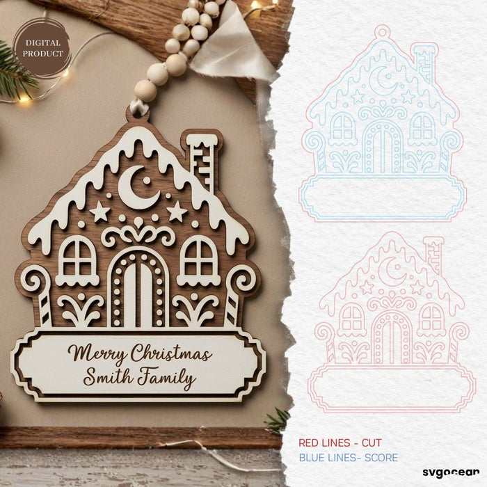 Gingerbread Houses Ornament SVG Bundle - Svg Ocean