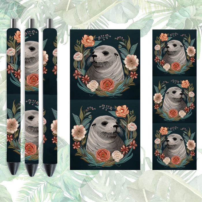 Embroidery Seal Pen Wrap - svgocean