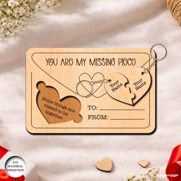 Valentine's Day Couple Keychains SVG Bundle - Svg OCean