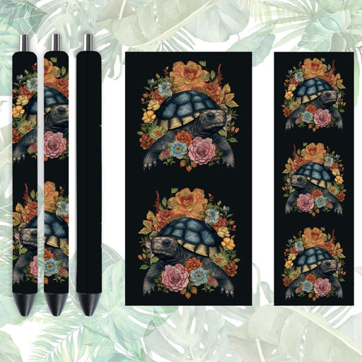 Embroidery Turtle Pen Wrap - svgocean