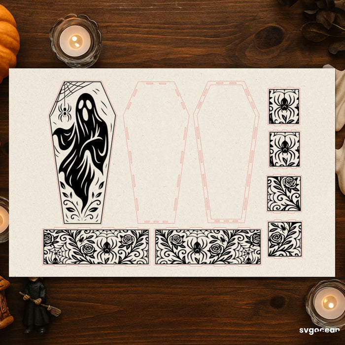 Halloween Coffin Candy Box Bundle - Svg Ocean