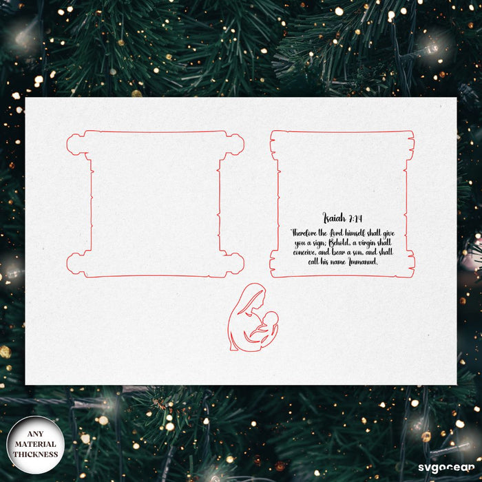 Nativity Scroll Ornaments SVG Bundle - Svg Ocean