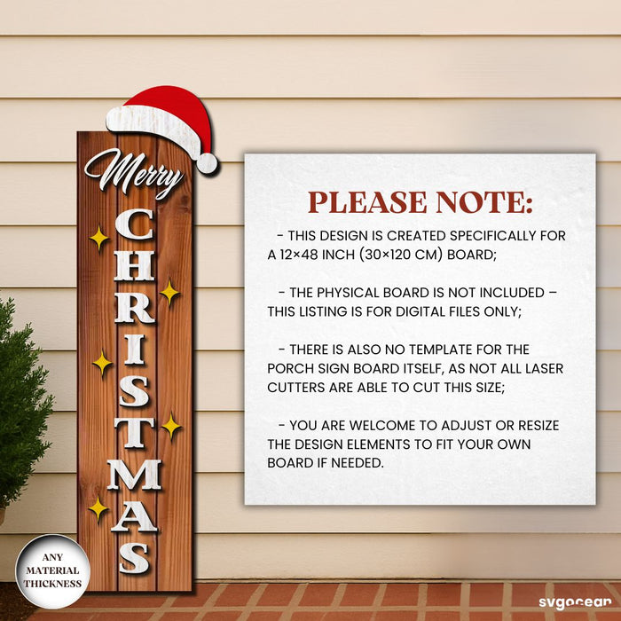 Christmas Porch Sign Laser Cut Bundle - Svg Ocean