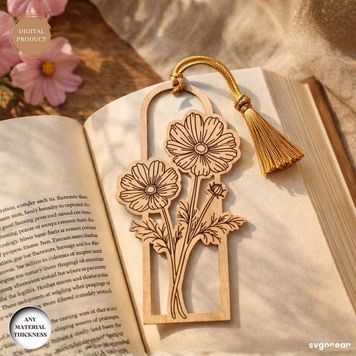 Flowers Bookmark Laser Cut Bundle - Svg Ocean